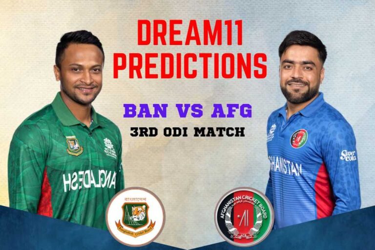 Ban vs Afg Dream11 Predictions 3rd ODI Match