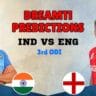 IND vs ENG Dream11 Prediction 3rd ODI