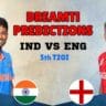 IND vs ENG Dream11 Prediction 5th T20I